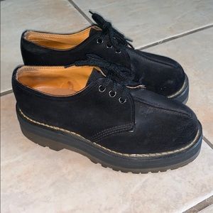 Doc Martens Dr women’s platform black suede sz 5